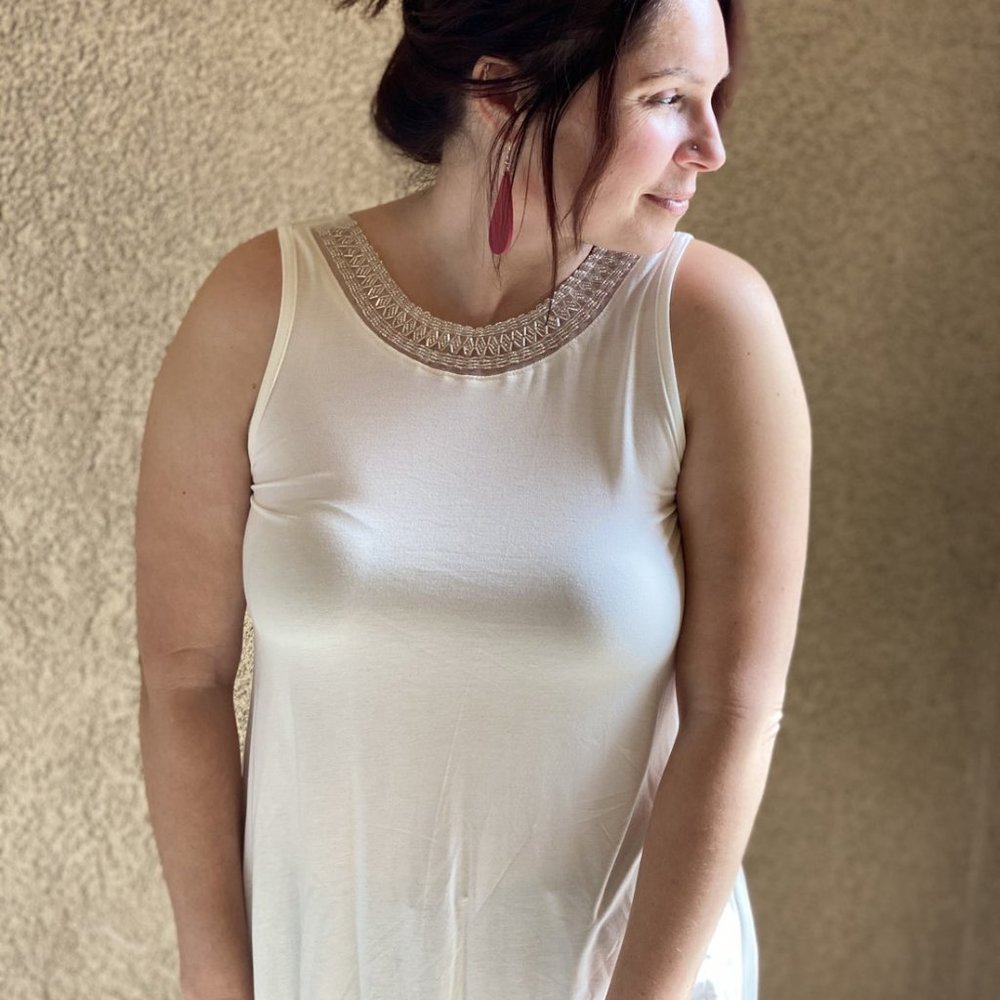 Elegant Beaded Collar Vocal Top - Made in the USA